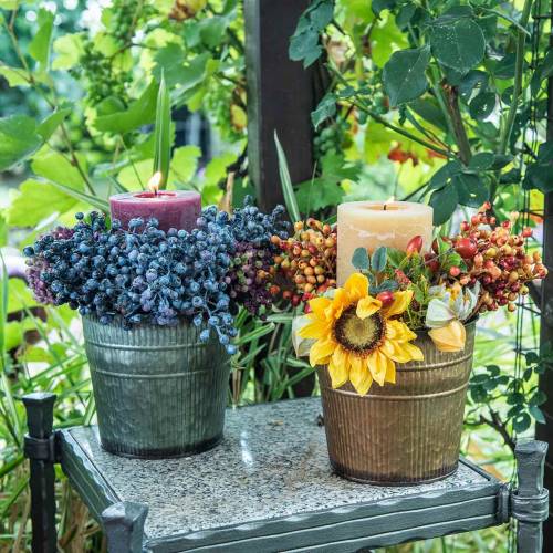 Floristik24 Plant pot orange, brown, green Ø10.5cm H10cm set of 3