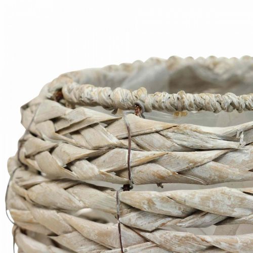 Product Plant basket flower pot white rustic Ø17cm H11cm decoration