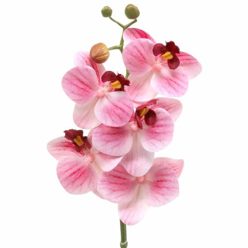 Artificial orchid branch Phaelaenopsis Pink H49cm