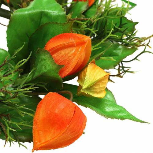 Floristik24 Physalis wreath artificial orange, green Ø28cm autumn decoration