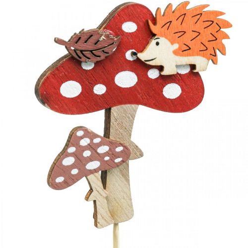 Product Flower plug toadstool deco hedgehog autumn decoration 8cm 12pcs