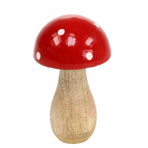 Floristik24 Toadstool made of wood red 11.5cm