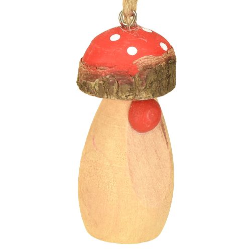 Product Mushroom for hanging wood white, brown assorted 6.5/8cm 8 pcs