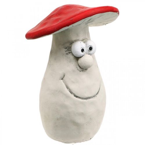 Floristik24 Decorative mushroom, autumn decoration, mushroom made of concrete, lucky charm, decoration for New Year's Eve red, white H20cm W10cm