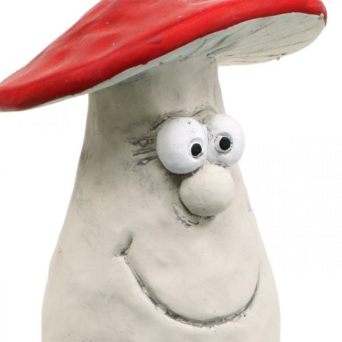 Floristik24 Decorative mushroom, autumn decoration, mushroom made of concrete, lucky charm, decoration for New Year's Eve red, white H20cm W10cm