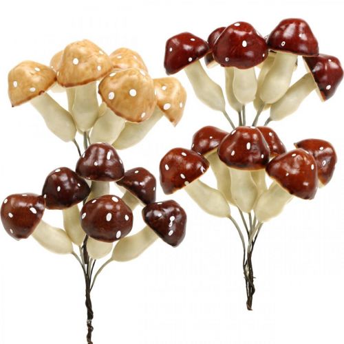 Floristik24 Mushrooms sorted 3cm x 5cm on wire 48 pcs