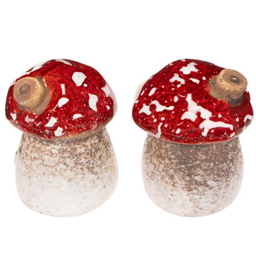 Mushroom House Decoration Miniature Fly Agaric 6cm 2pcs | Floristik24.ie