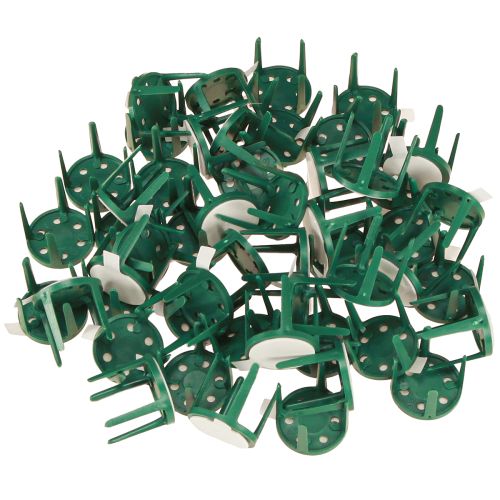 Product Pinholder floral foam holder 3cm green, 50 pieces floristry supplies