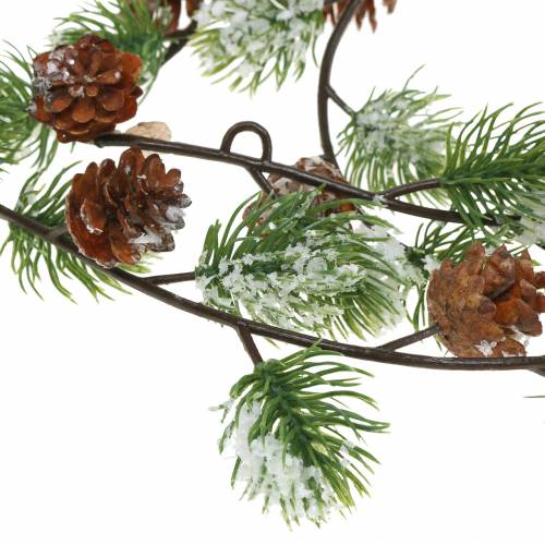 Product Pine garland with cones covered with snow 145cm