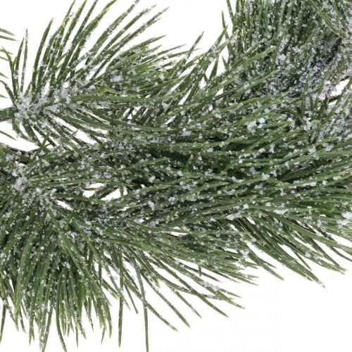 Product Christmas wreath artificial pine branches snowed Ø30cm