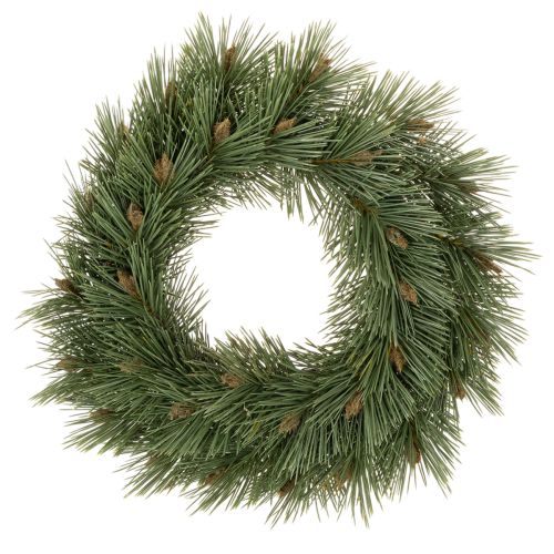 Artificial wreath of pine branches with small cones, 40cm buy online | Floristik24.ie