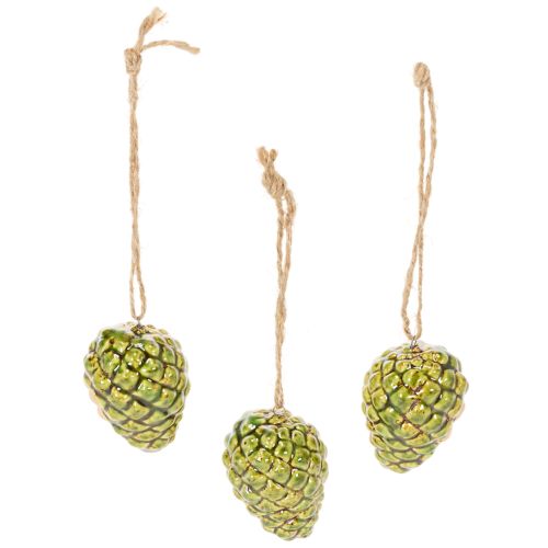 Pine cone pendants as autumn decorations for hanging, 5cm, 3 pieces buy online | Floristik24.ie
