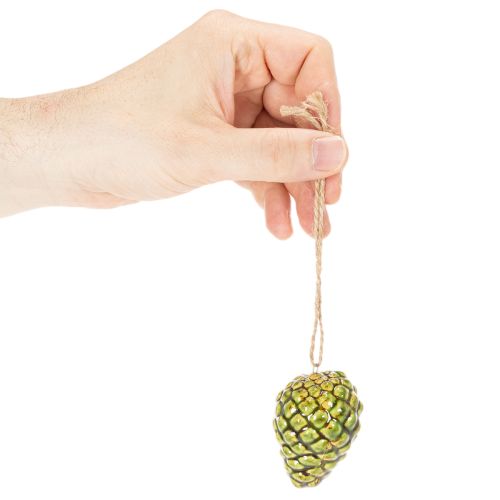 Pine cone pendants as autumn decorations for hanging, 5cm, 3 pieces | Floristik24.ie