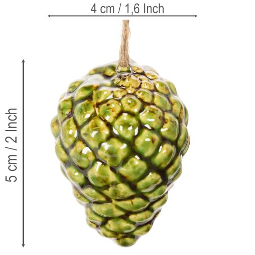 Pine cone pendants as autumn decorations for hanging, 5cm, 3 pieces | Floristik24.ie