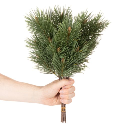 Artificial pine branch decorative bundle for arrangements 39cm 6pcs | Floristik24.ie
