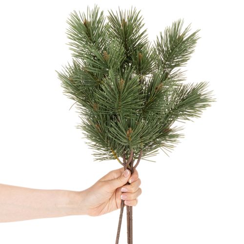 Artificial pine branch as a decorative fir branch, 55cm, 3 pieces | Floristik24.ie