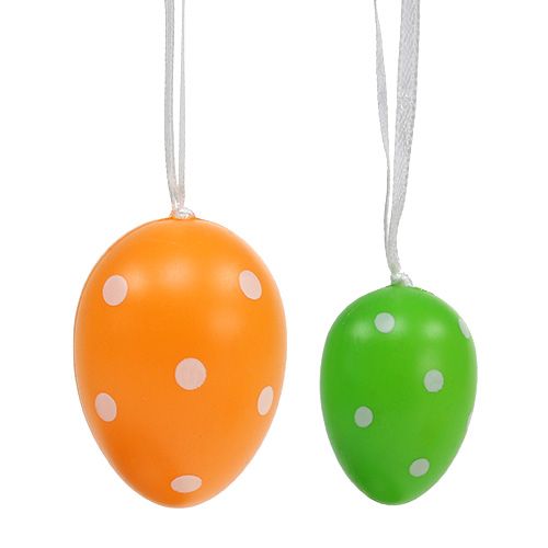 Floristik24 Plastic eggs assorted 4cm - 6cm dotted 22 pcs