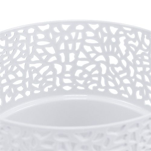 Floristik24 Plastic Planter White Ø14.5cm H15.5cm 1 pc