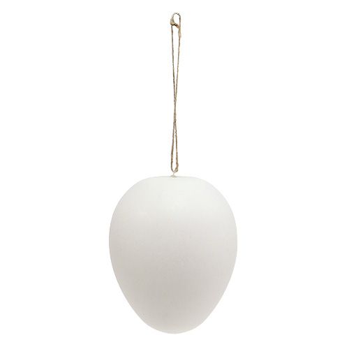 Plastic egg maxi 20cm white for hanging 3pcs