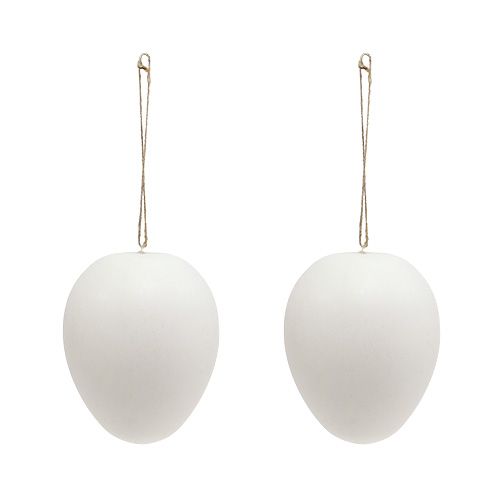 Floristik24 Plastic Egg for Hanging White 15cm 3 pcs