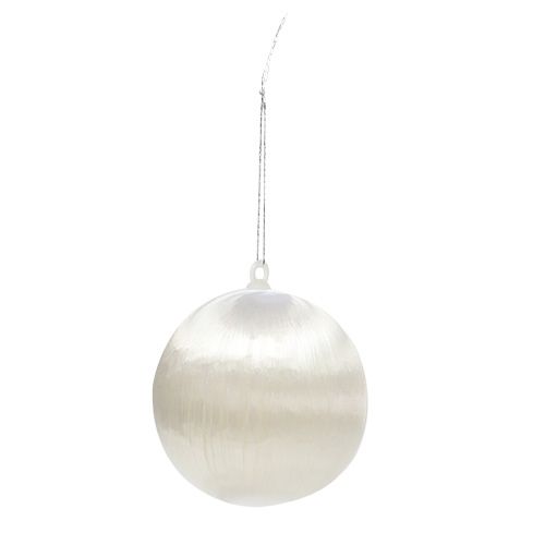 Floristik24 Plastic ball for hanging white Ø6cm 6pcs