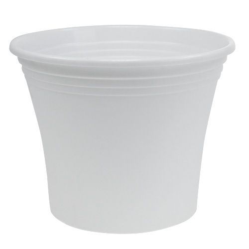 Floristik24 Plastic pot “Irys” white Ø29cm H24cm, 1pc