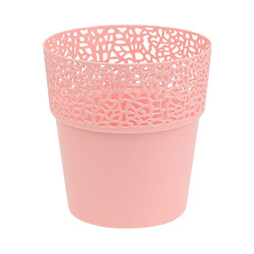 Floristik24 Plastic planter pink Ø14.5cm H15.5cm 1p