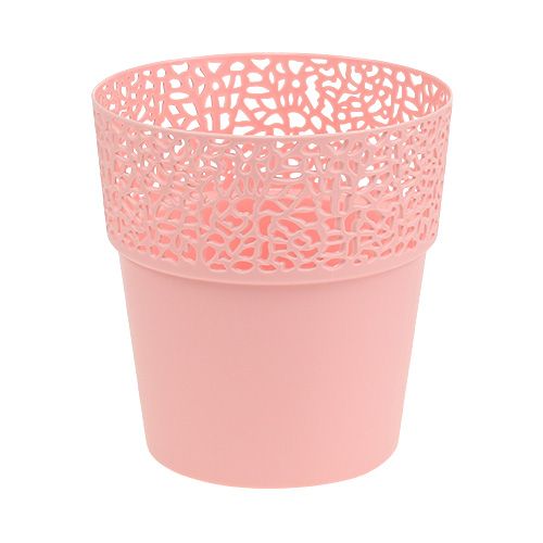 Floristik24 Plastic Planter Pink Ø14.5cm H15.5cm 1 pc