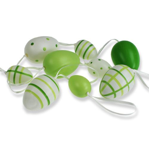 Floristik24 Plastic decorative eggs to hang 32pcs