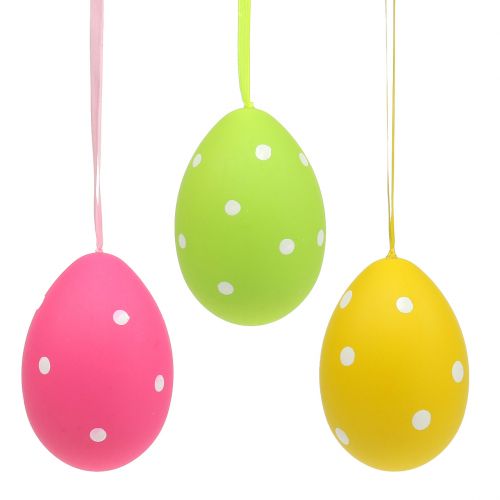 Eggs 11.5cm to hang colored 6pcs