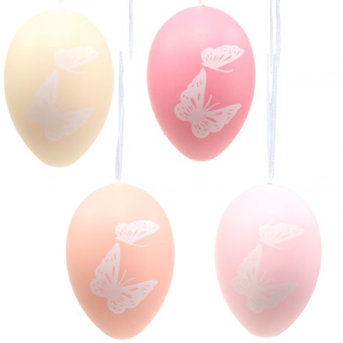 Floristik24 Easter eggs to hang pastel colors 12cm 4pcs