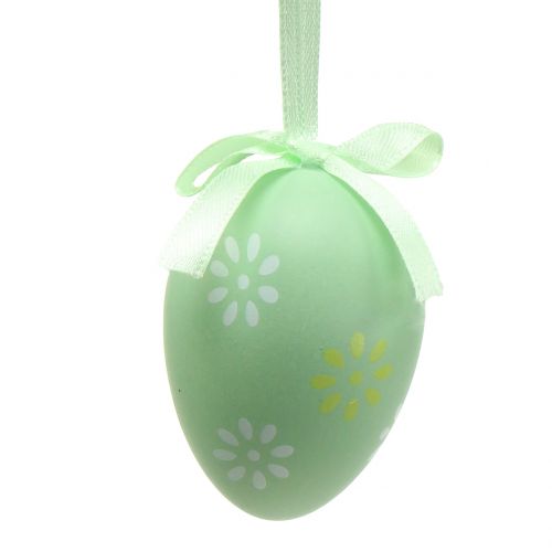 Floristik24 Easter eggs to hang green, white, yellow 6cm 12pcs