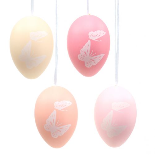 Floristik24 Easter Eggs for Hanging Pastel Colors 8cm 4 Pcs