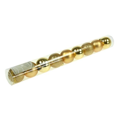 Floristik24 Plastic ball gold assort. Ø5cm 9pcs