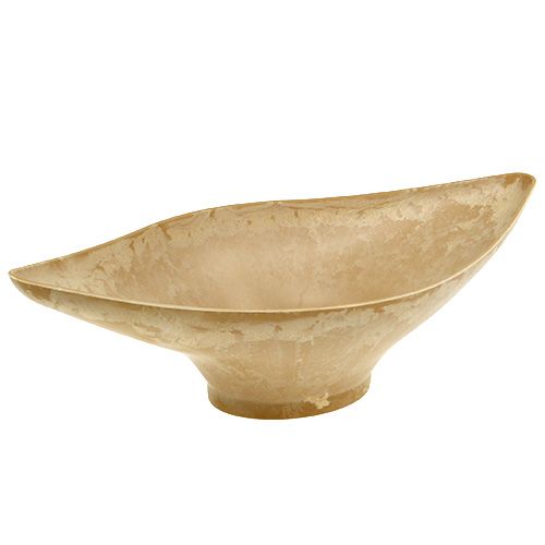 Floristik24 Plastic bowl 34cm x 17.5cm H10cm light brown, 1p