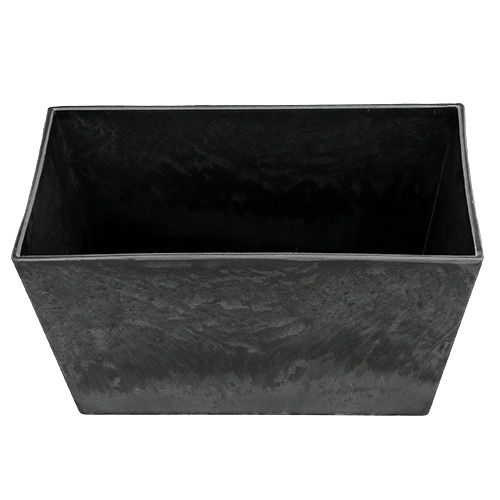 Floristik24 Square plastic bowl anthracite 20.5cm x 13.5cm H10.5cm