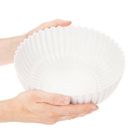 Decorative bowl, ribbed, large size 25cm | Floristik24.ie