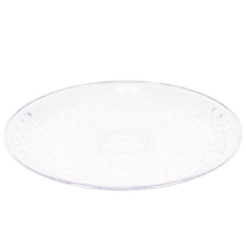 Decorative transparent round bowl with foot, 32cm | Floristik24.ie