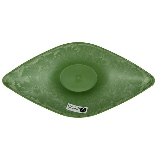 Floristik24 Plastic bowl oval 34cm x 17.5cm H10cm green, 1p