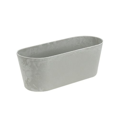 Floristik24 Plastic bowl oval gray 27cm x 11cm H10cm 1pc