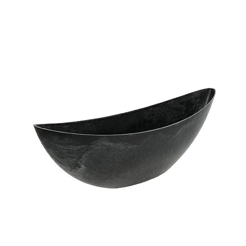 Floristik24 Plastic boat anthracite oval 39cm x 12.5cm H13cm 1 pc