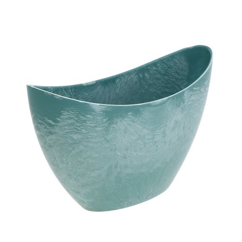 Floristik24 Decorative bowl plant bowl blue 20cm x 9cm H12cm 1p
