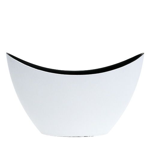 Floristik24 Plastic boat white 20cm x 9cm H12cm