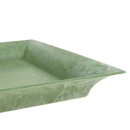 Floristik24 Plastic plate green square 19.5cm x 19.5cm