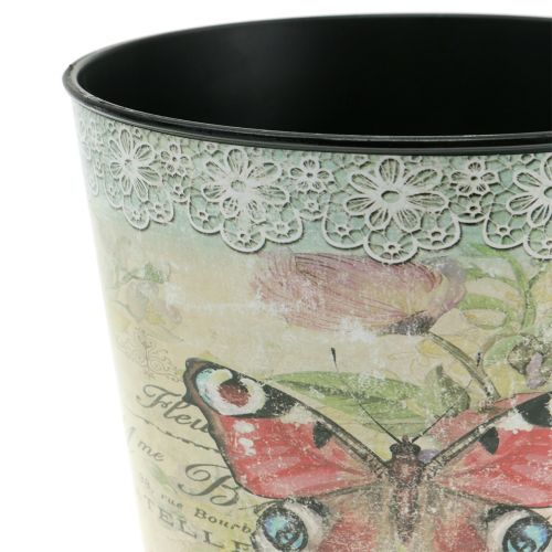 Floristik24 Decorative pot vintage butterfly Ø10.5cm