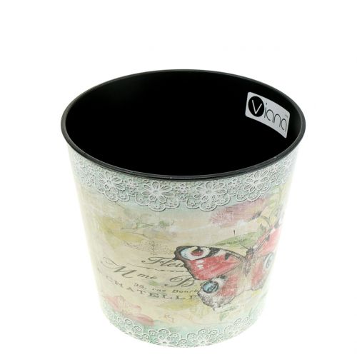 Floristik24 Decorative pot vintage butterfly Ø10.5cm