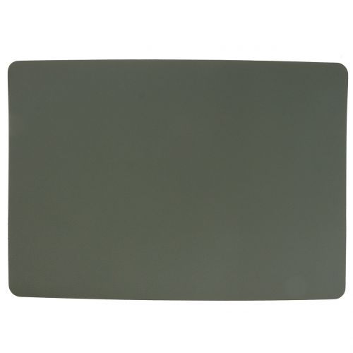Floristik24 Reversible placemat faux leather green, gray 4pcs