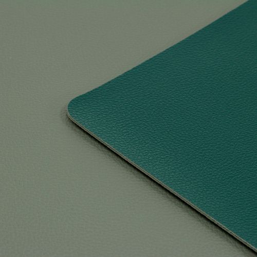 Floristik24 Reversible placemat faux leather green, gray 4pcs