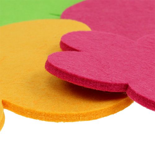 Floristik24 Placemat felt flower multicolored 6pcs