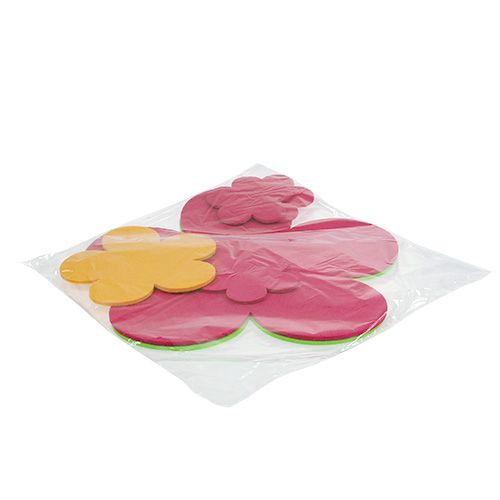 Floristik24 Placemat felt flower multicolored 6pcs